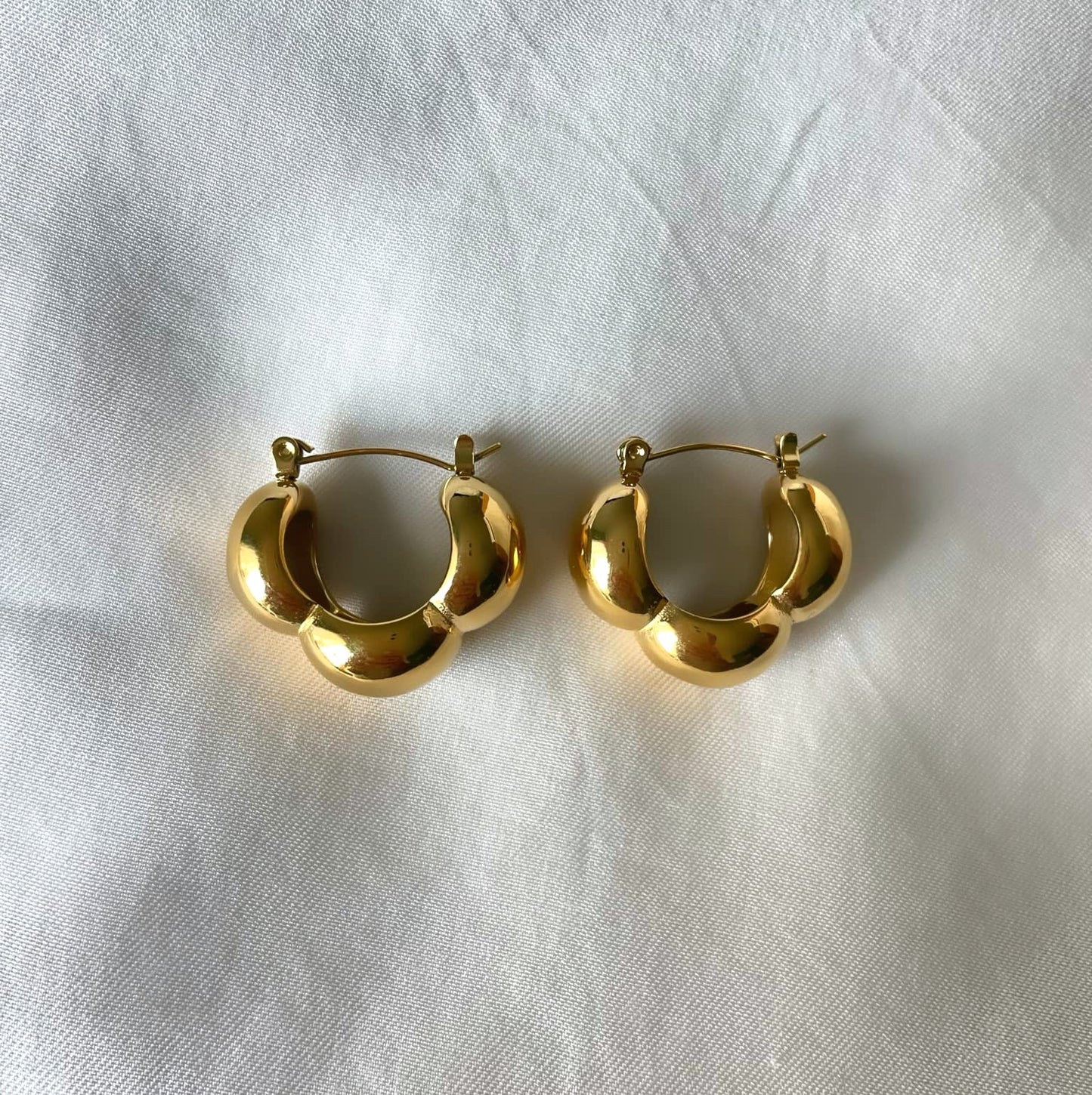 Bubble Hoop Örhänge Guld