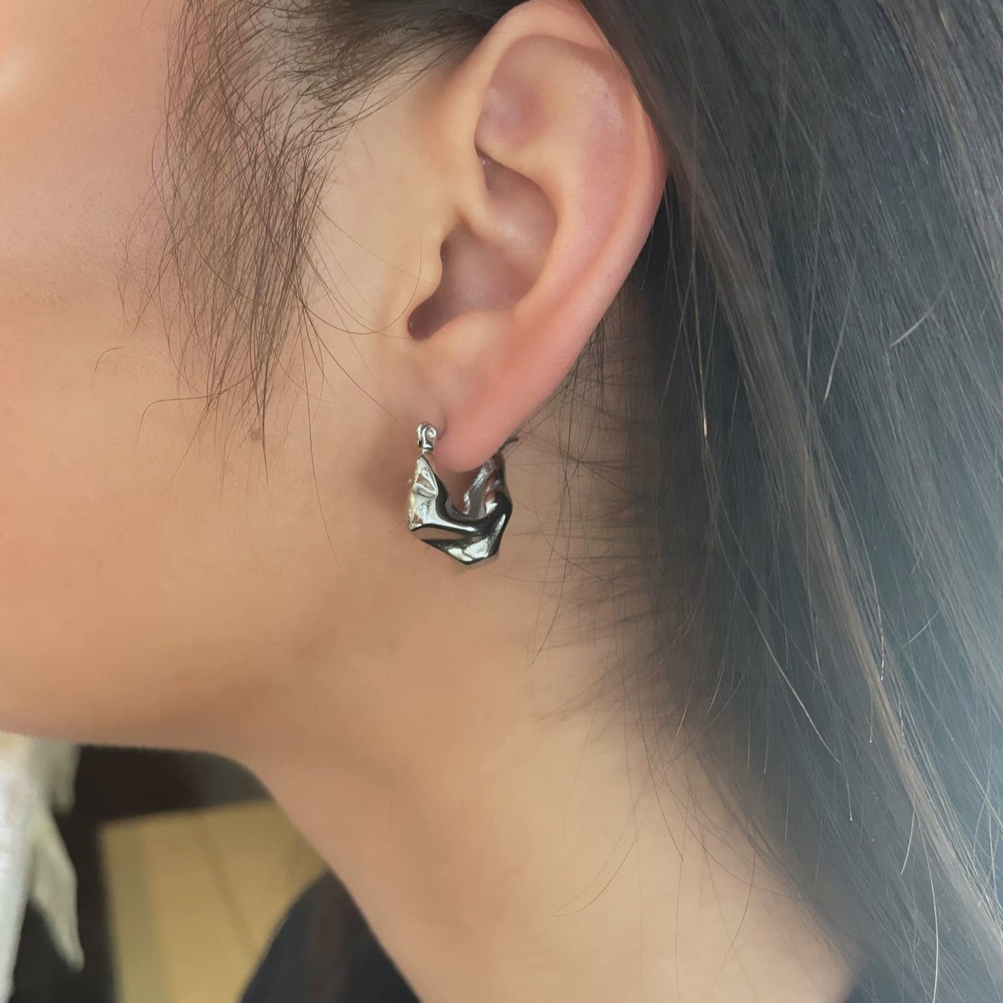 Carly Hoop Örhänge Silver