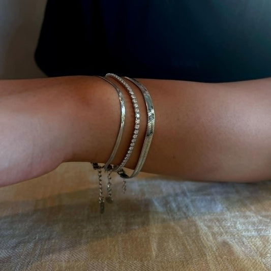 Thea Tennis Armband Silver