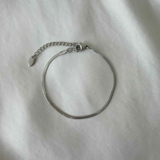 Mini Snake Chain Armband Silver