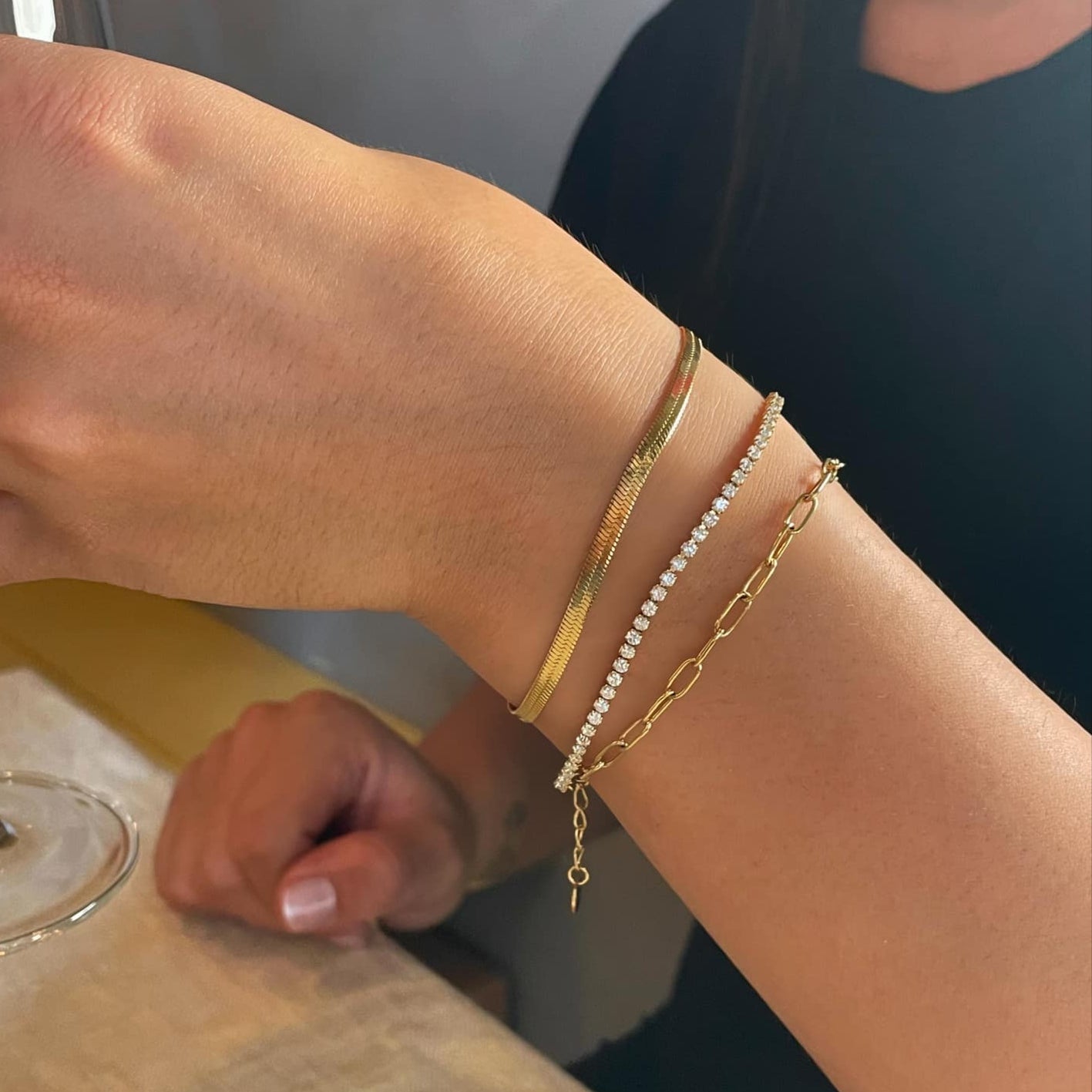 Paperclip Armband Guld