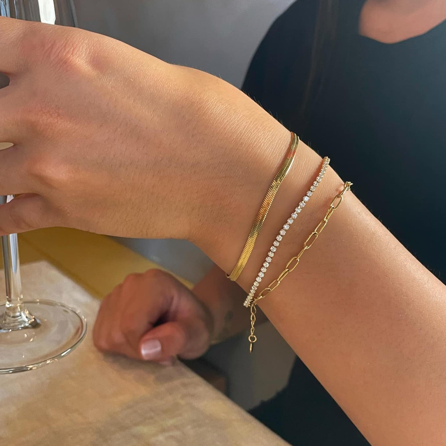 Snake Chain Armband Guld