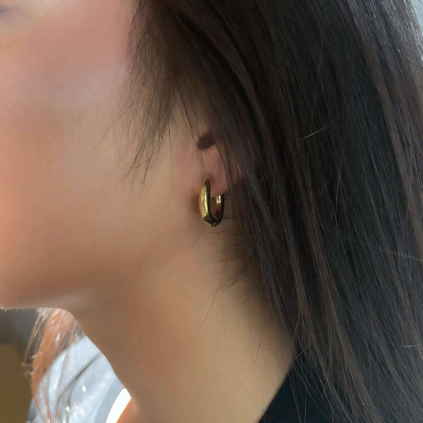 Classic Hoop Örhänge Guld