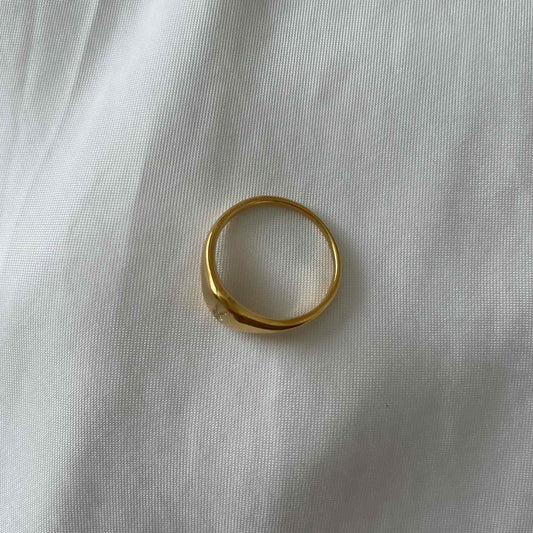 Lavendel Signet Ring Guld