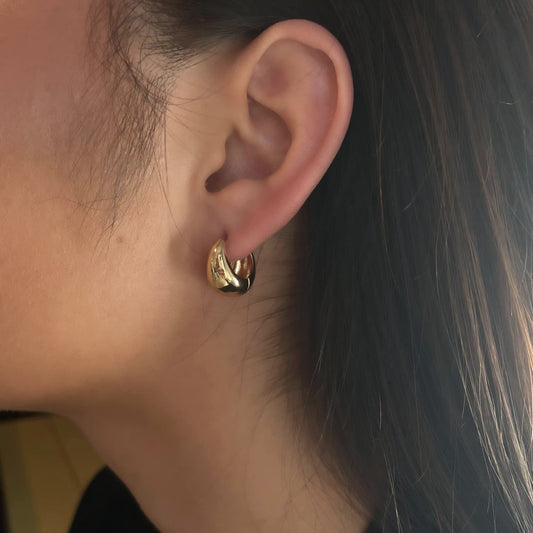 London Hoop Örhänge Guld