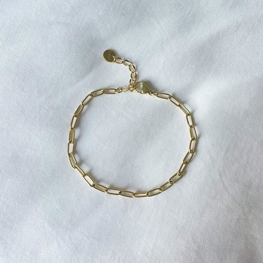 Paperclip Armband Guld