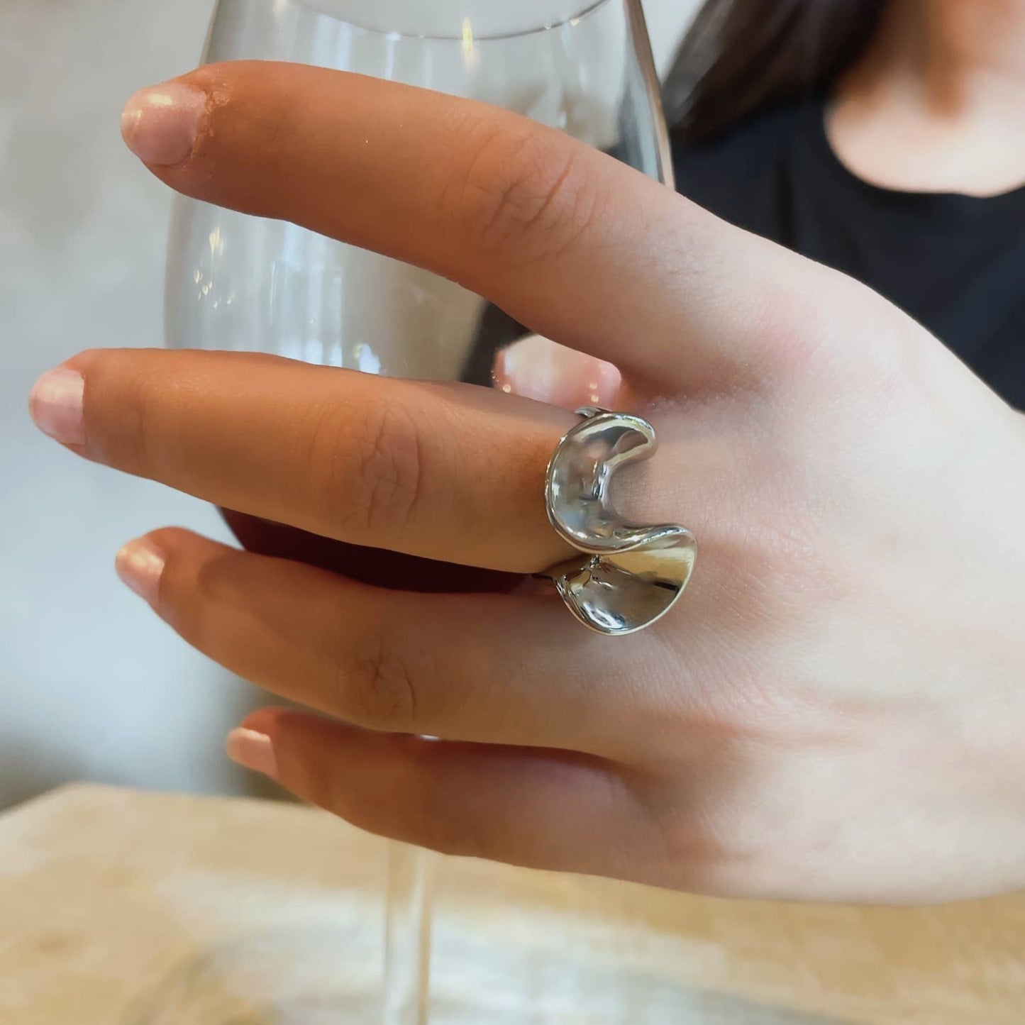 Wave Ring Silver