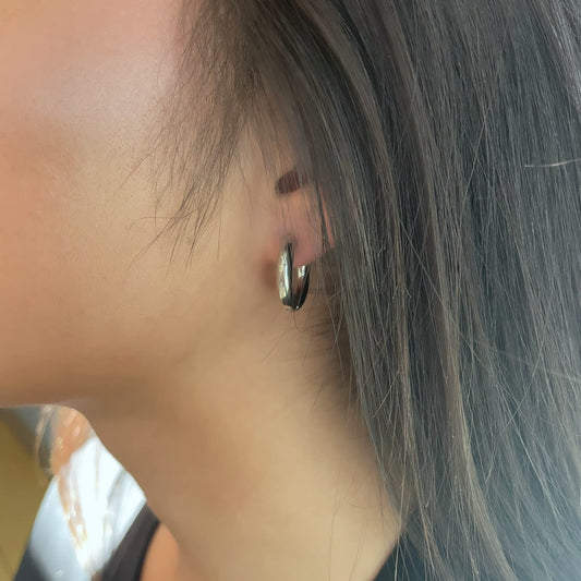 Classic Hoop Örhänge Silver