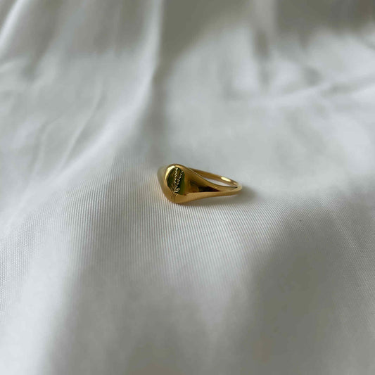Lavendel Signet Ring Guld