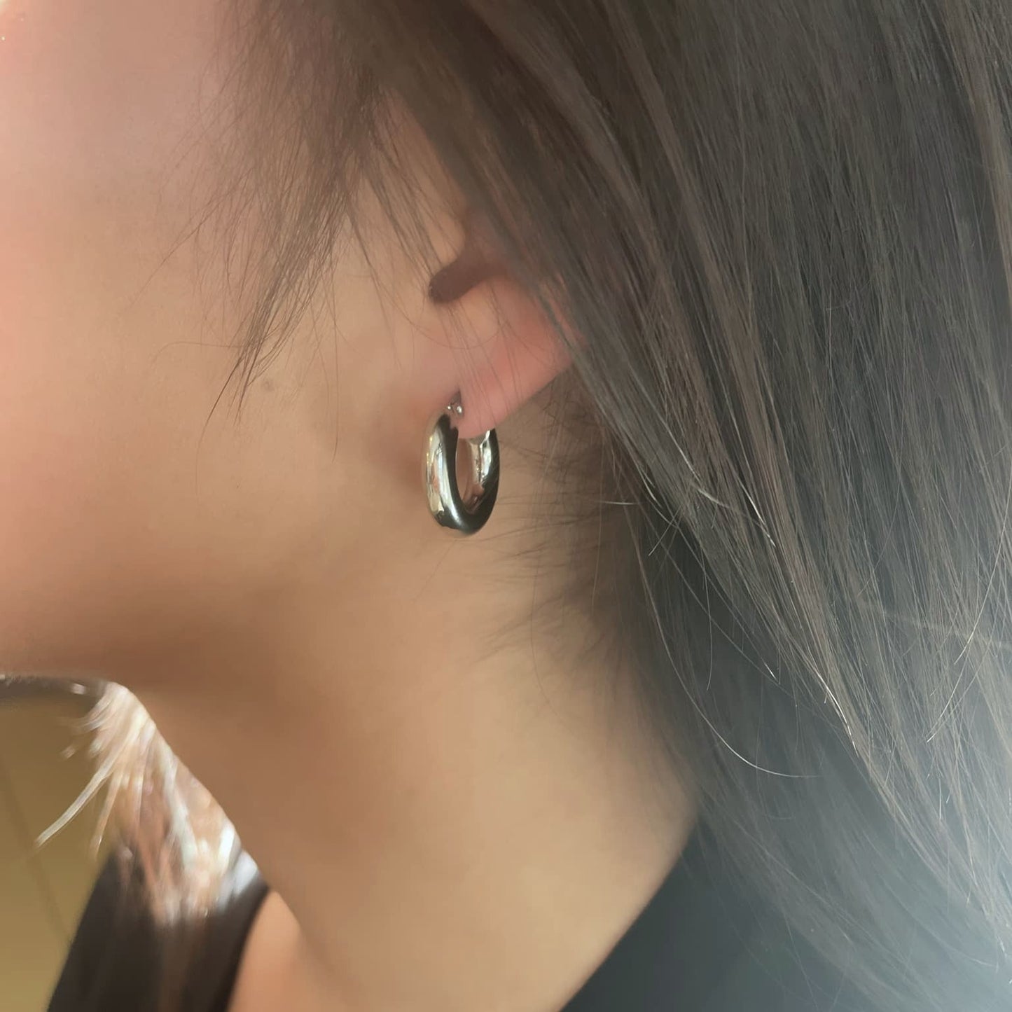 Sydney Hoop Örhänge Silver